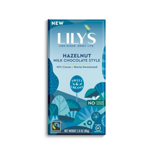 Lily s Sweets Hazelnut Milk Chocolate Bar, 2.8 OZ (Pack of 144)